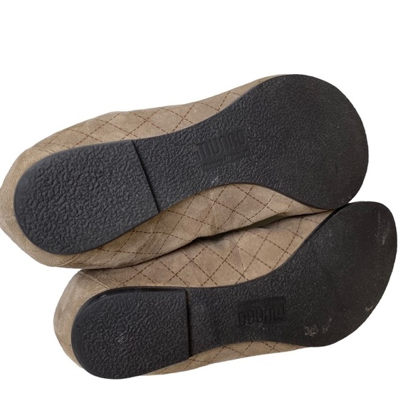 Munro Vicki Brown‎ Suede Ballet Flats 7.5 Quilted Pattern - Picture 12 of 13